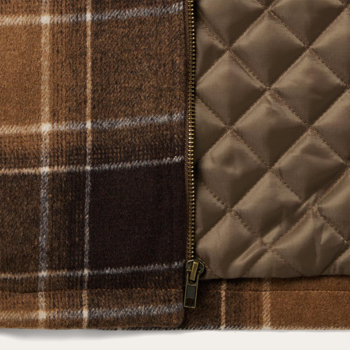 Men Jackets | Stetson Brown Plaid Western Coat Brown