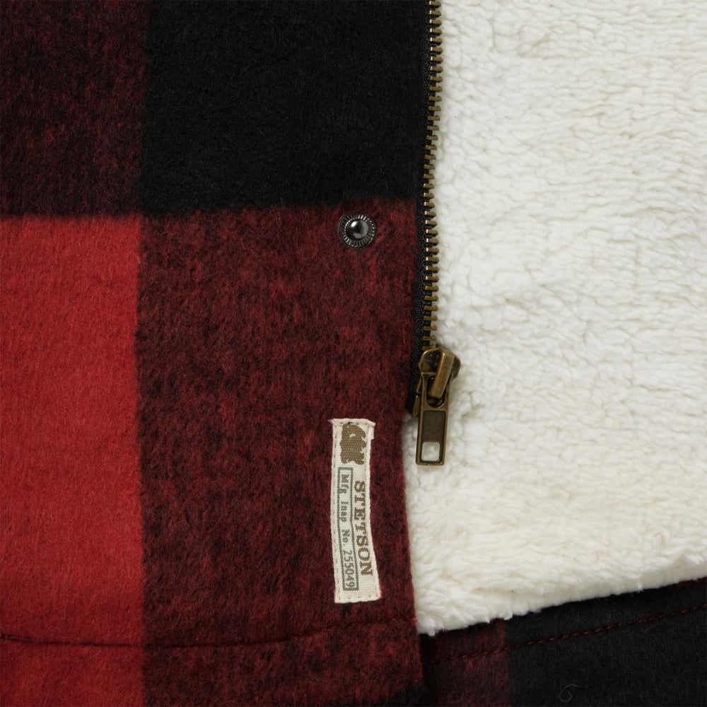Men Jackets | Stetson Buffalo Plaid Western Coat Red