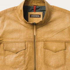 Men Jackets | Stetson Butter Soft Distressed Leather Jacket Brown