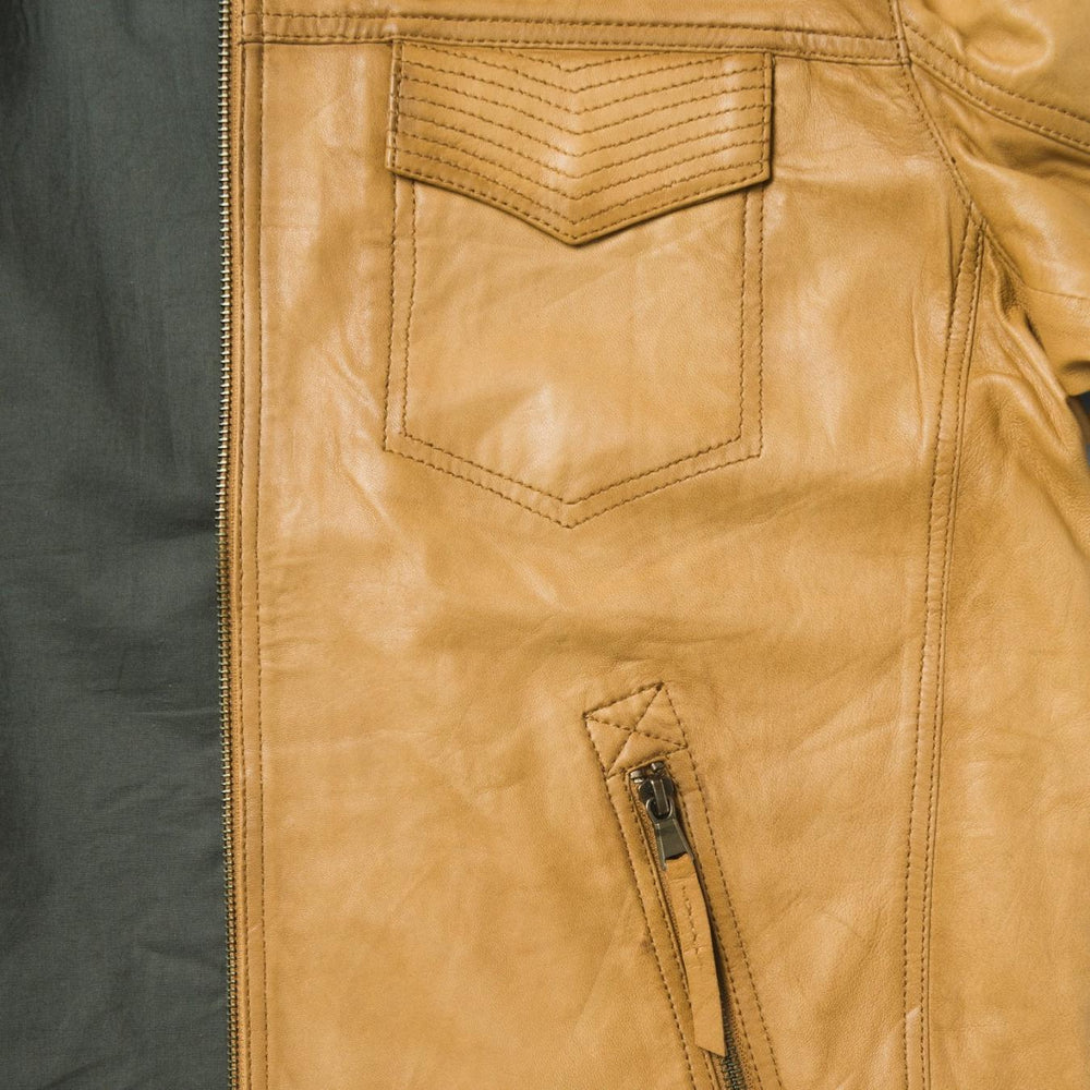 Men Jackets | Stetson Butter Soft Distressed Leather Jacket Brown