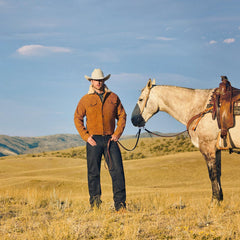Men Jackets | Stetson Classic Suede Jacket Tan