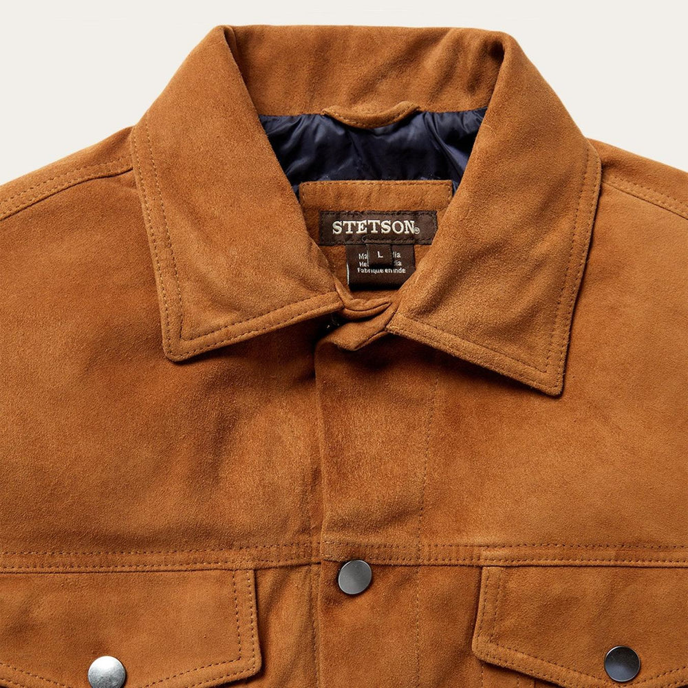Men Jackets | Stetson Classic Suede Jacket Tan