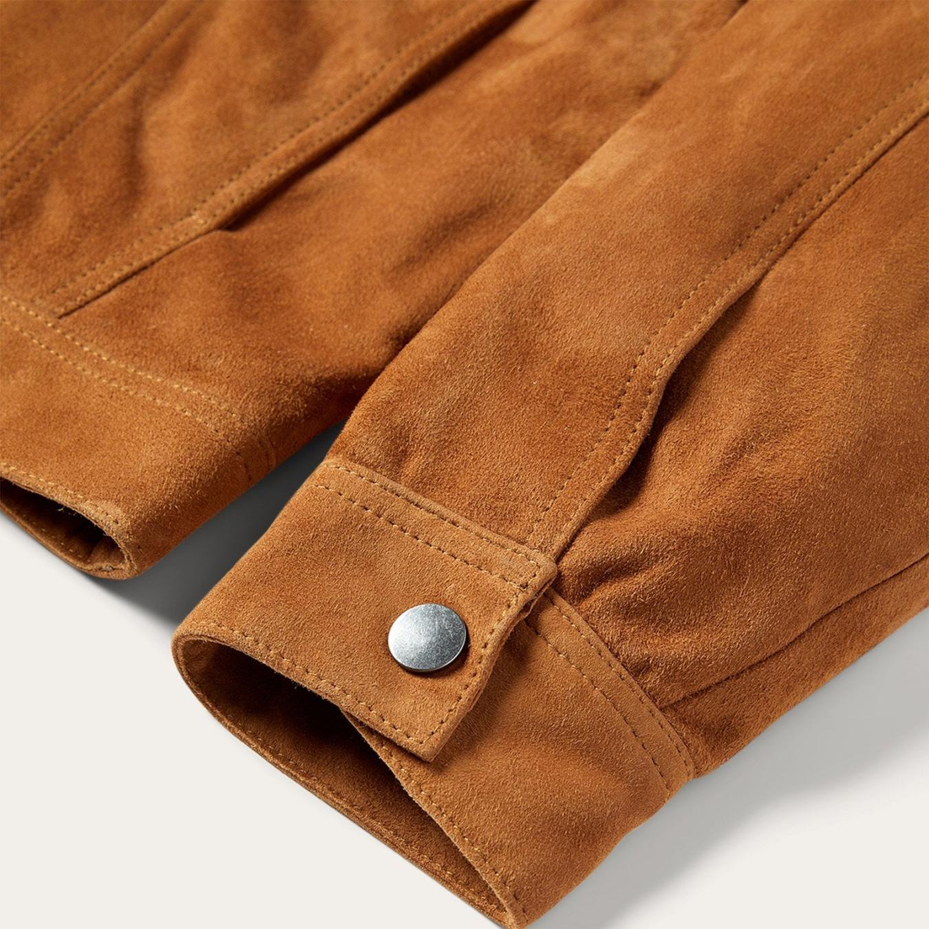 Men Jackets | Stetson Classic Suede Jacket Tan