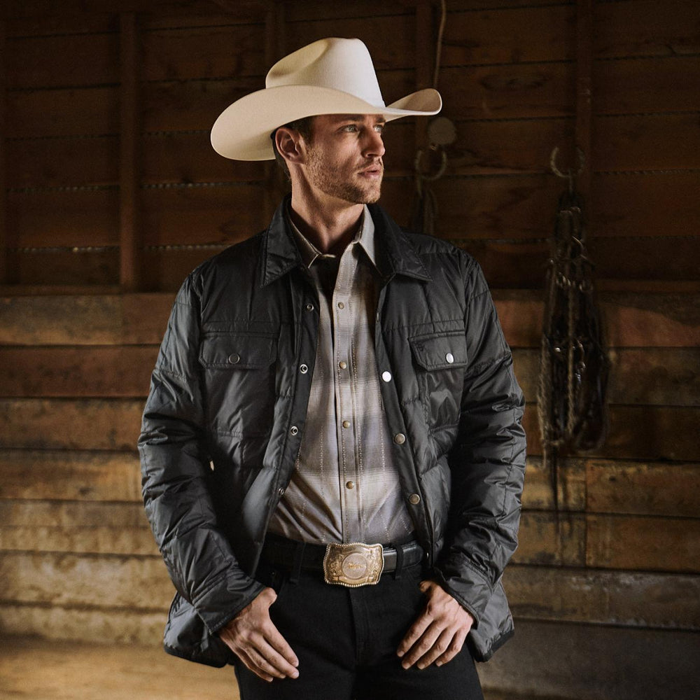 Men Jackets | Stetson Crushable Black Parachute Jacket Black