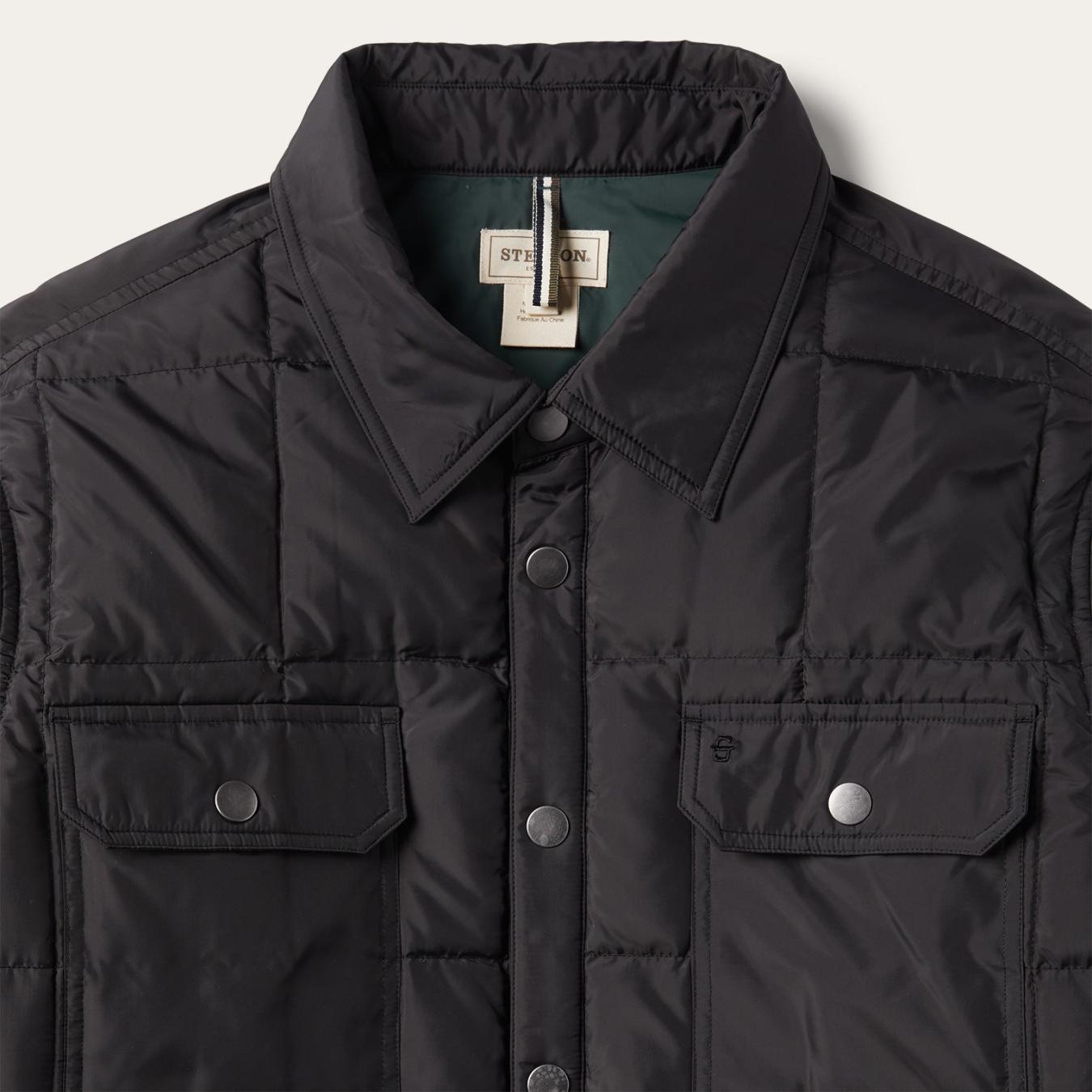 Men Jackets | Stetson Crushable Black Parachute Jacket Black