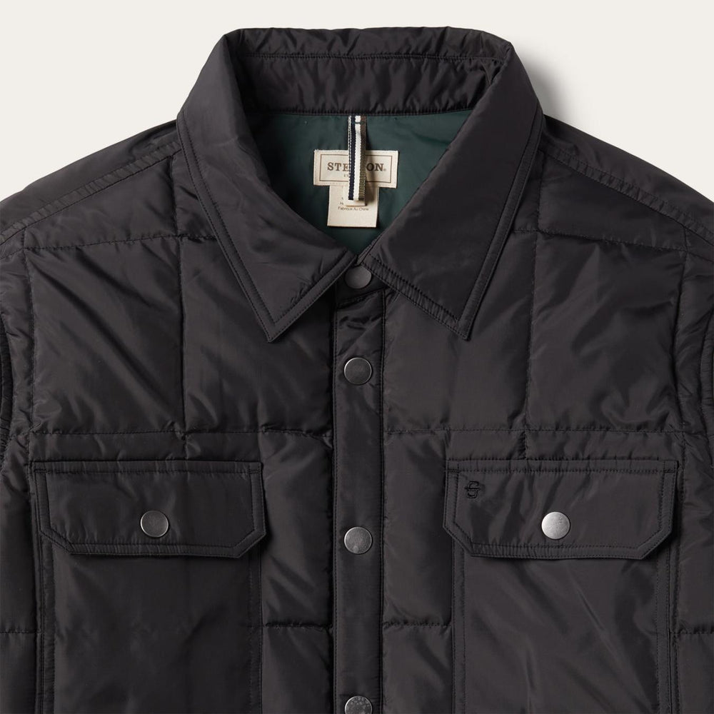 Men Jackets | Stetson Crushable Black Parachute Jacket Black