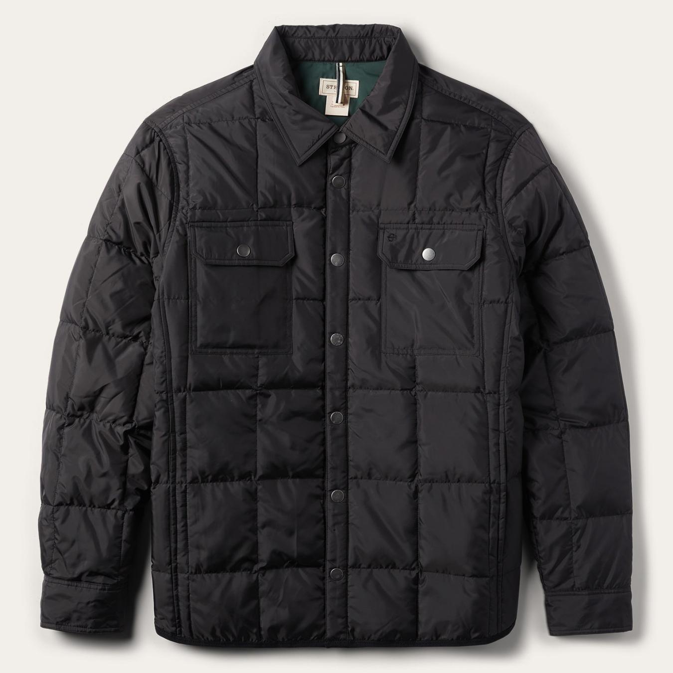Men Jackets | Stetson Crushable Black Parachute Jacket Black
