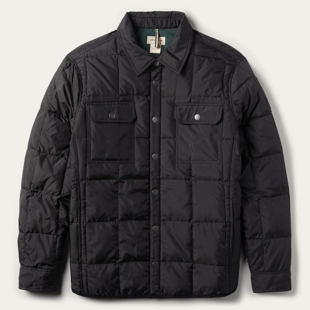 Men Jackets | Stetson Crushable Black Parachute Jacket Black
