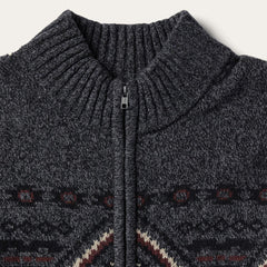 Men Jackets | Stetson Horizontal Aztec Cardigan Grey