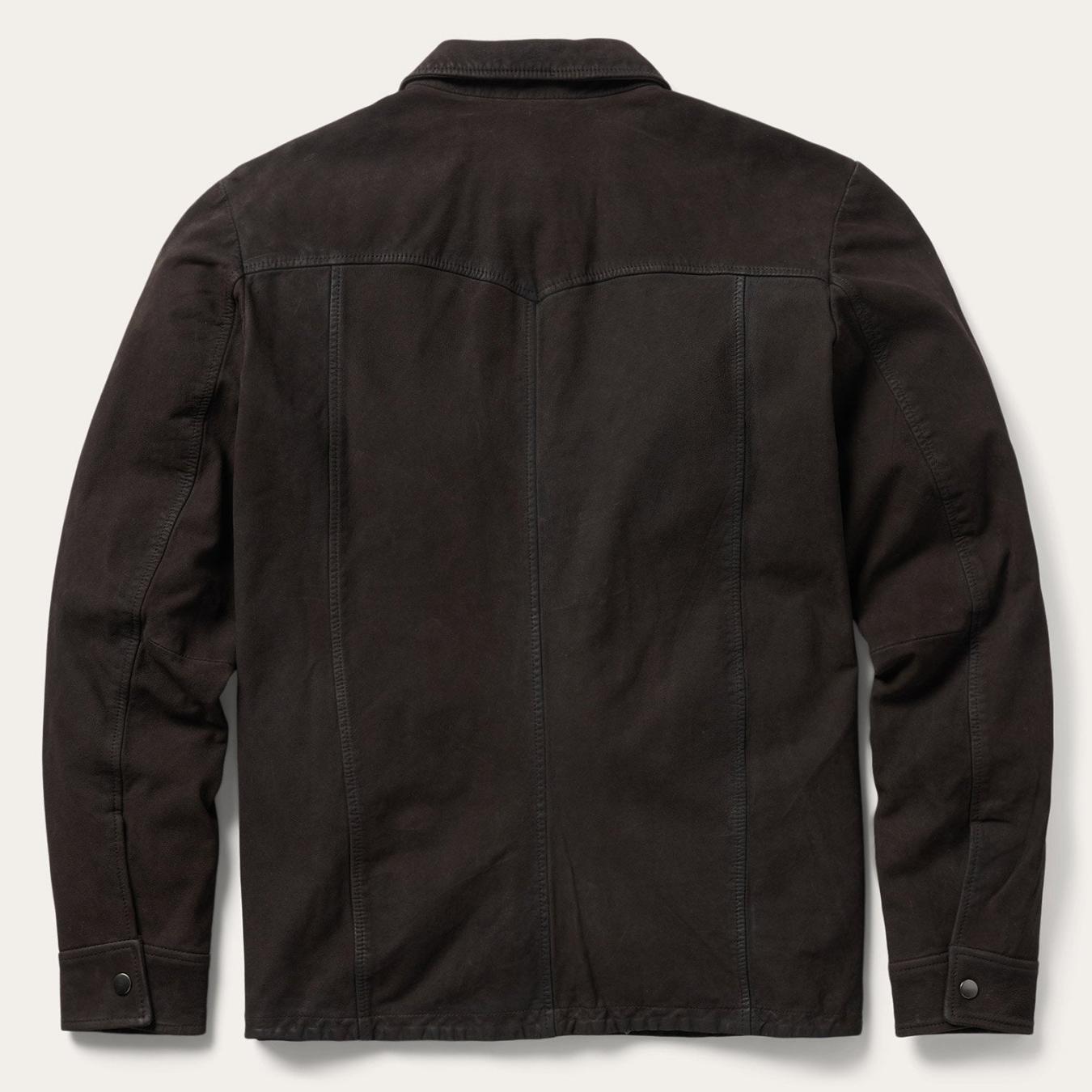 Men Jackets | Stetson Leather Western Shirt Jacket Brown