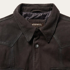 Men Jackets | Stetson Leather Western Shirt Jacket Brown