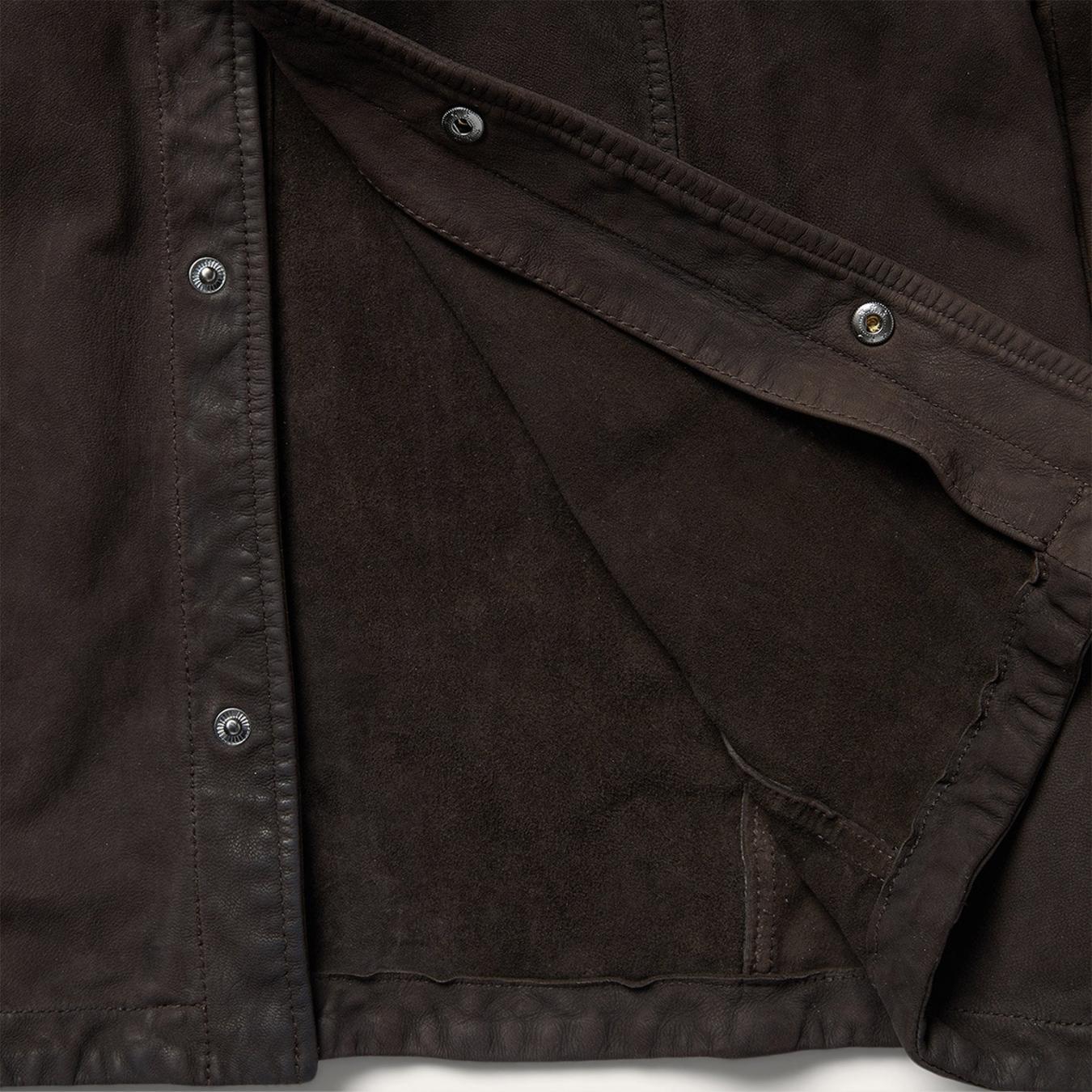 Men Jackets | Stetson Leather Western Shirt Jacket Brown