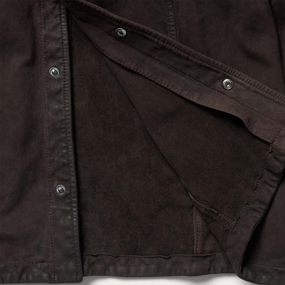 Men Jackets | Stetson Leather Western Shirt Jacket Brown
