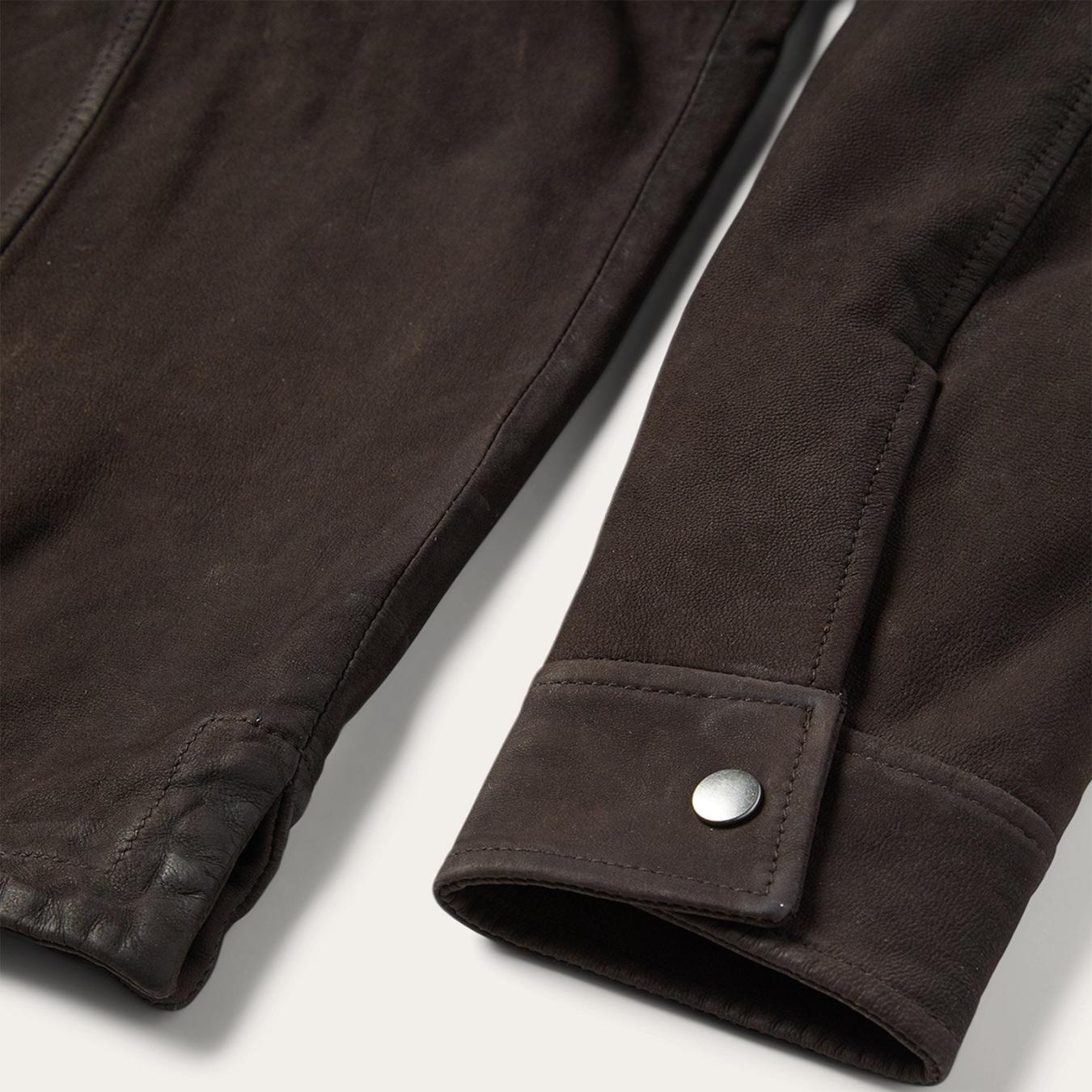 Men Jackets | Stetson Leather Western Shirt Jacket Brown