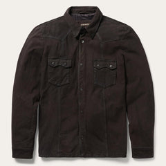 Men Jackets | Stetson Leather Western Shirt Jacket Brown