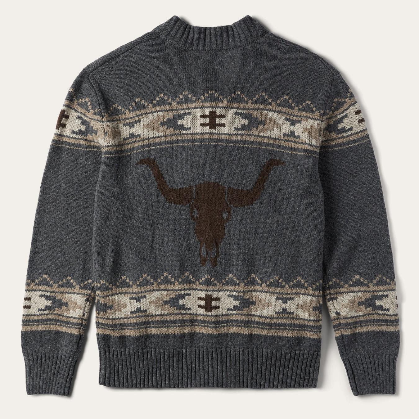 Men Jackets | Stetson Longhorn Cardigan Grey