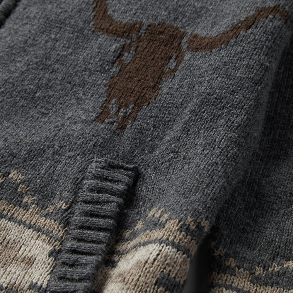 Men Jackets | Stetson Longhorn Cardigan Grey