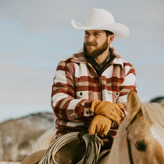 Men Jackets | Stetson Plaid Lined Jac-Shirt Red