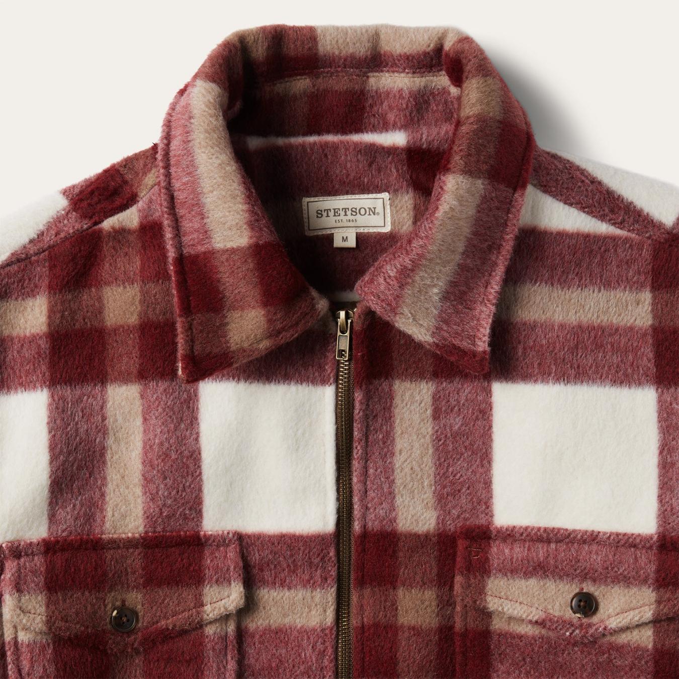 Men Jackets | Stetson Plaid Lined Jac-Shirt Red
