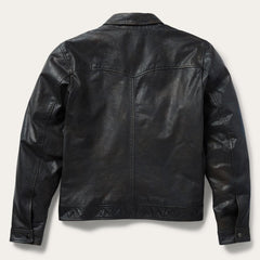 Men Jackets | Stetson Snap Front Leather Jacket Brown