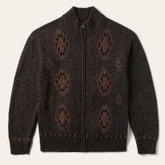 Men Jackets | Stetson Vertical Aztec Cardigan Brown