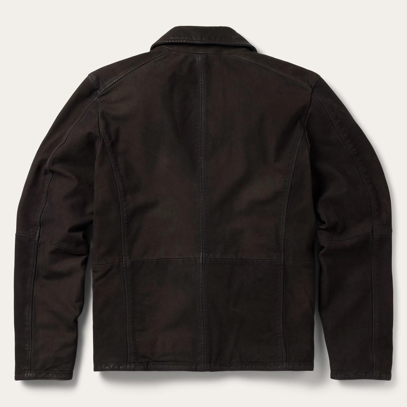 Men Jackets | Stetson Zip Front Suede Leather Jacket Brown