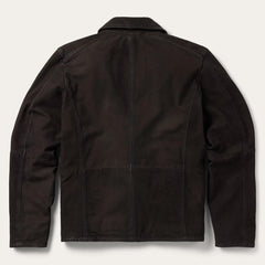Men Jackets | Stetson Zip Front Suede Leather Jacket Brown