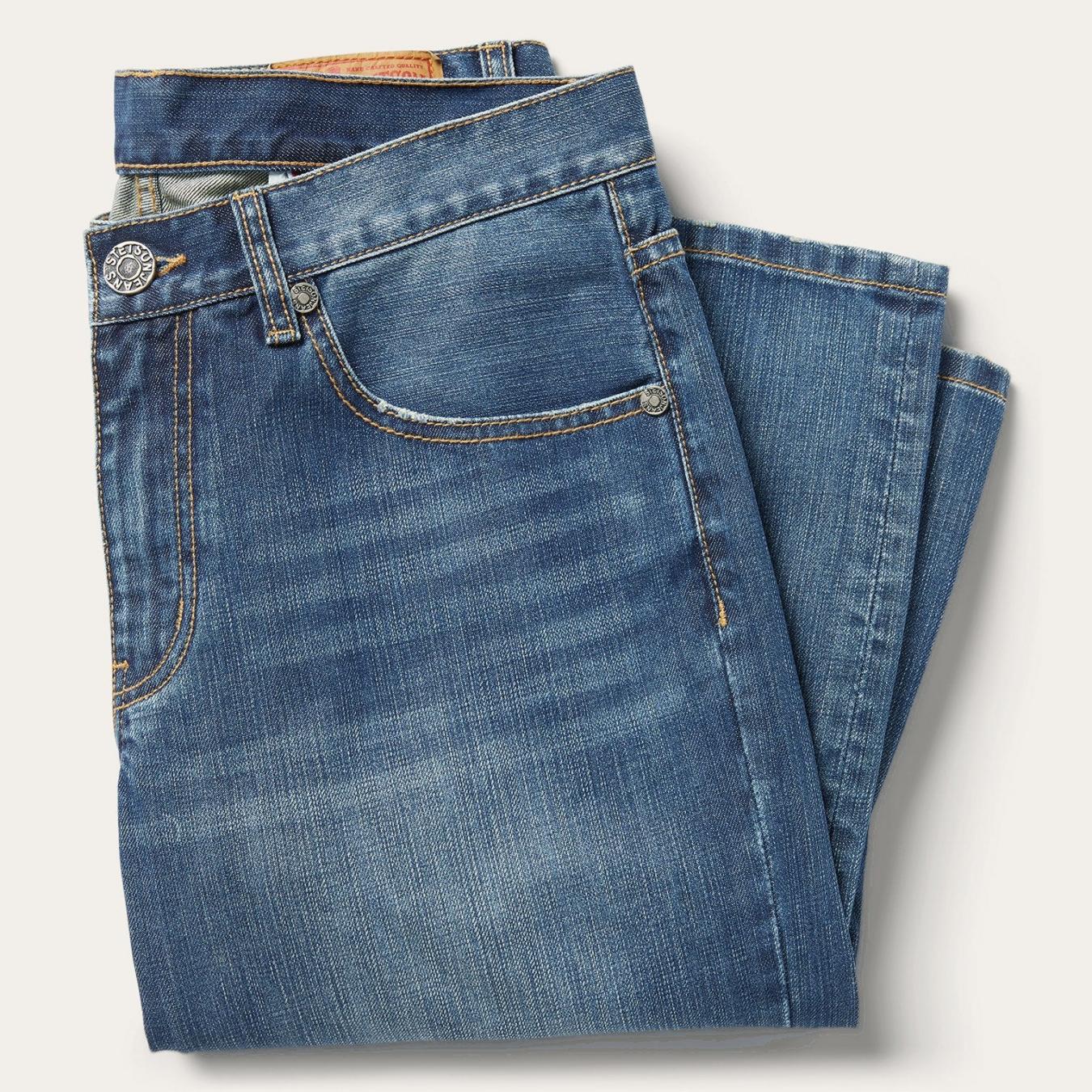 Men Modern Cut | Stetson 1312 Modern Fit Jeans Blue