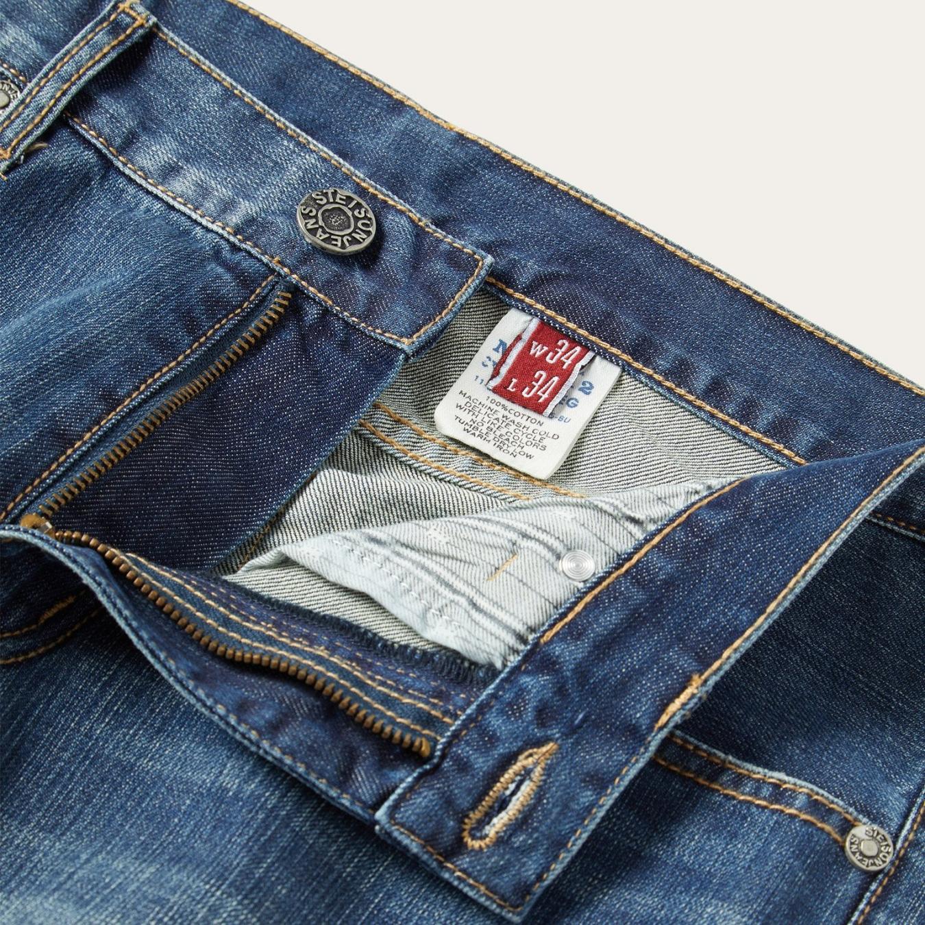 Men Modern Cut | Stetson 1312 Modern Fit Jeans Blue
