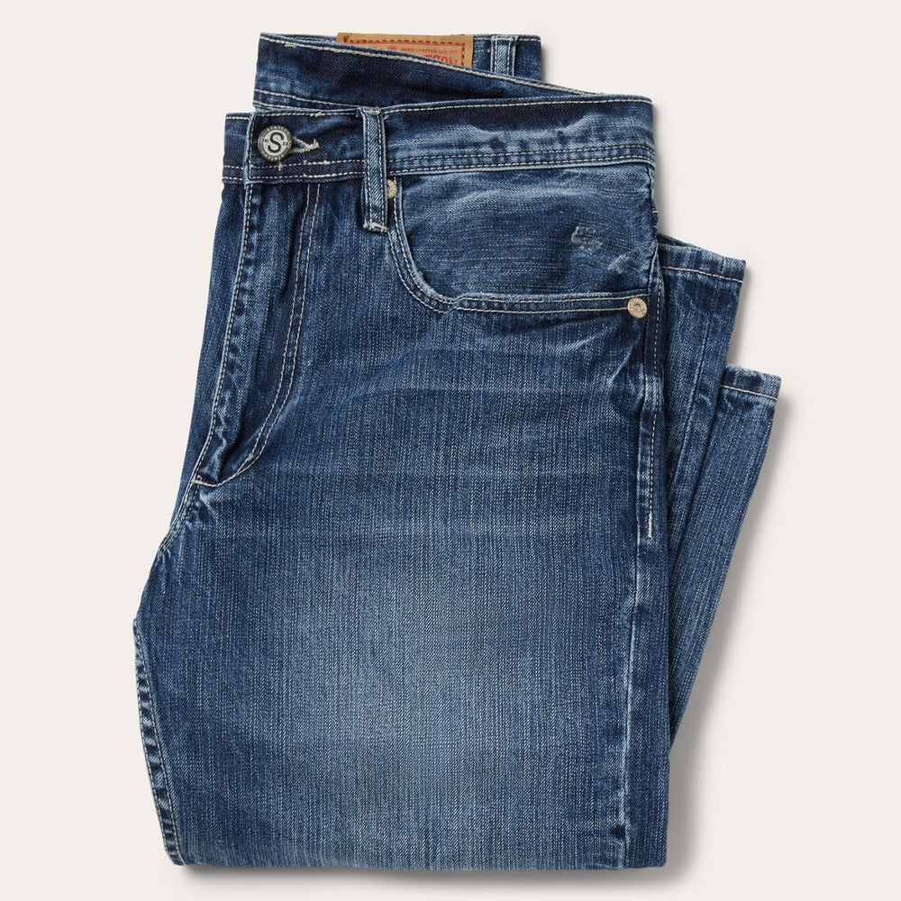 Men Modern Cut | Stetson 1520 Fit Standard Straight Leg Jean Blue