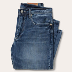 Men Modern Cut | Stetson 1520 Fit Standard Straight Leg Jean Blue