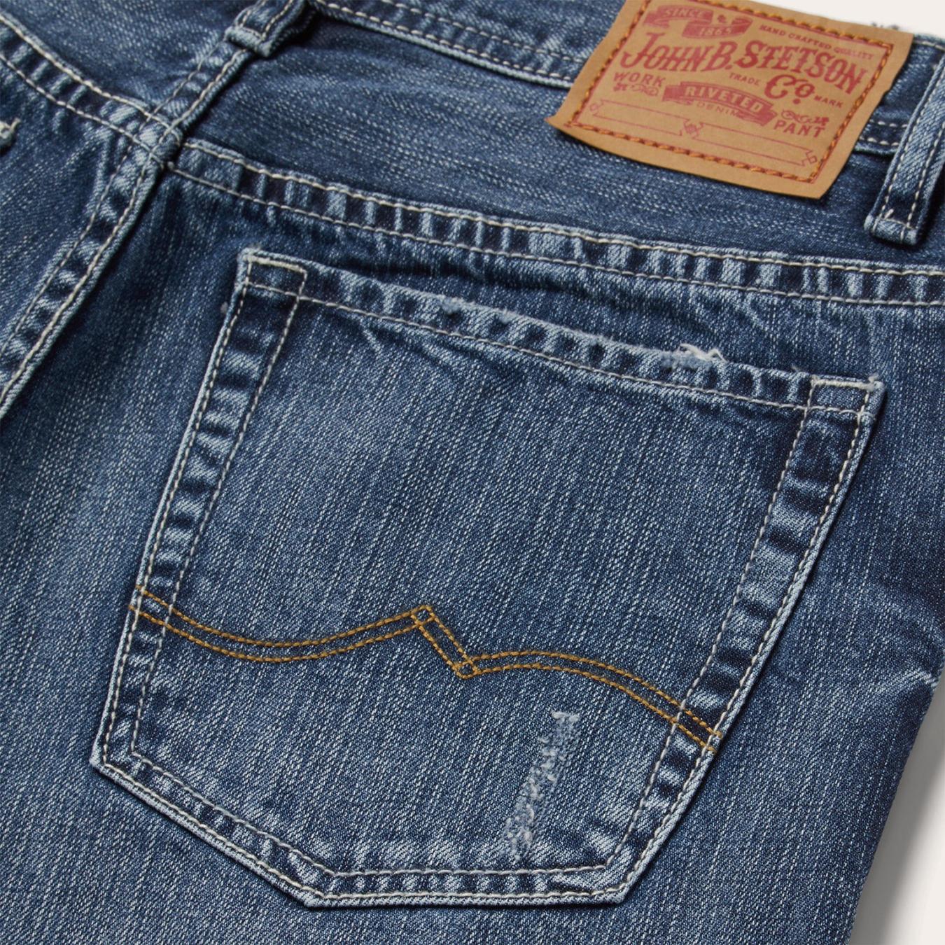 Men Modern Cut | Stetson 1520 Fit Standard Straight Leg Jean Blue