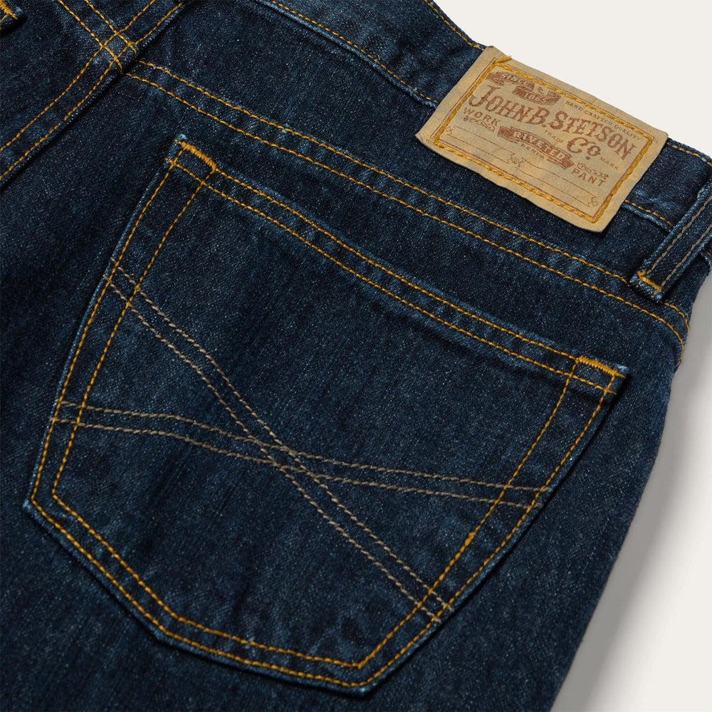 Men Modern Cut | Stetson 1520 Fit Standard Straight Leg Jean Blue
