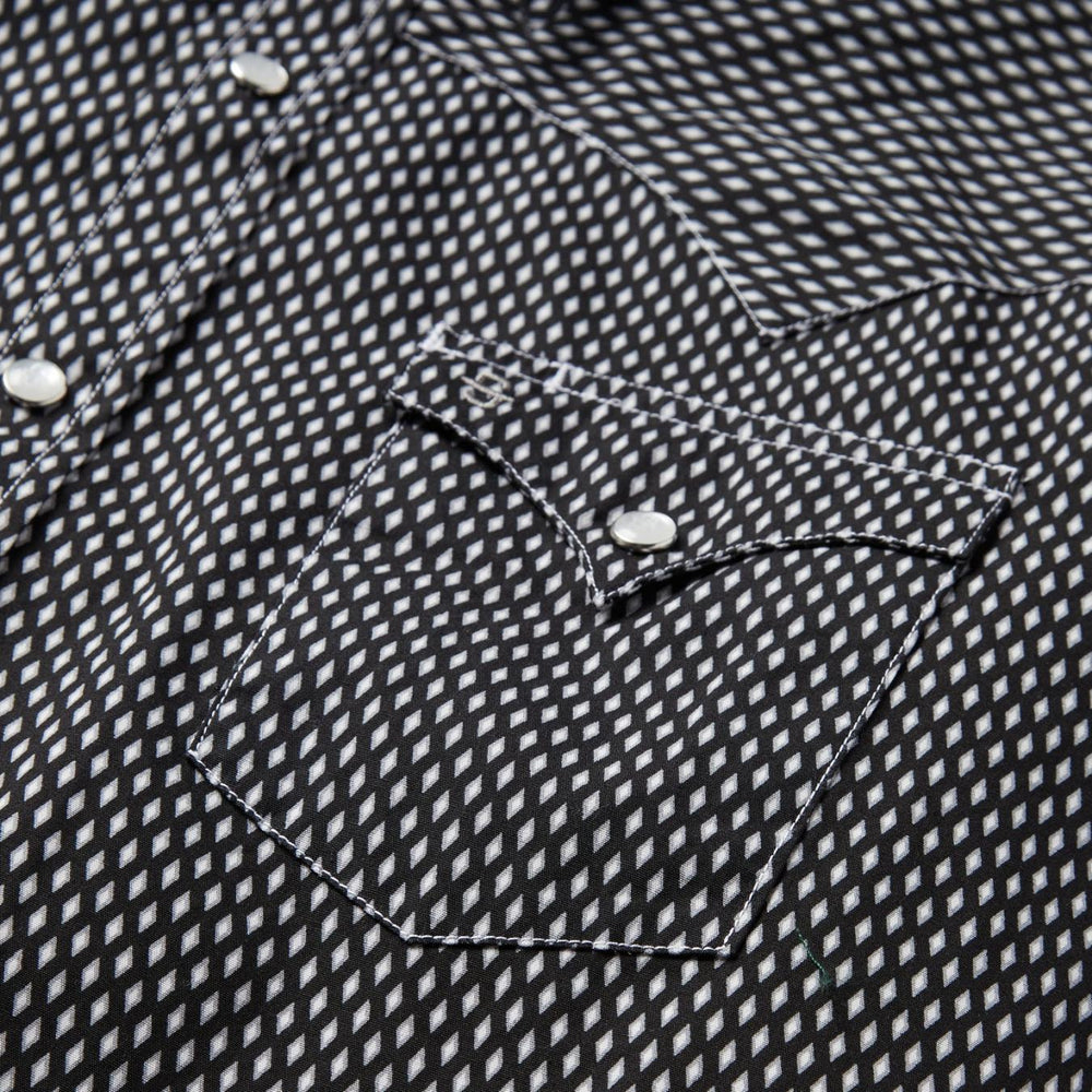 Men Modern Cut | Stetson Black Diamond Shirt Black