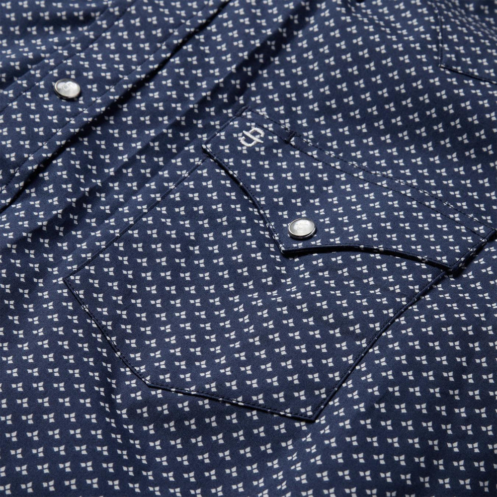 Men Modern Cut | Stetson Blue Polaris Geo Print Western Shirt Blue