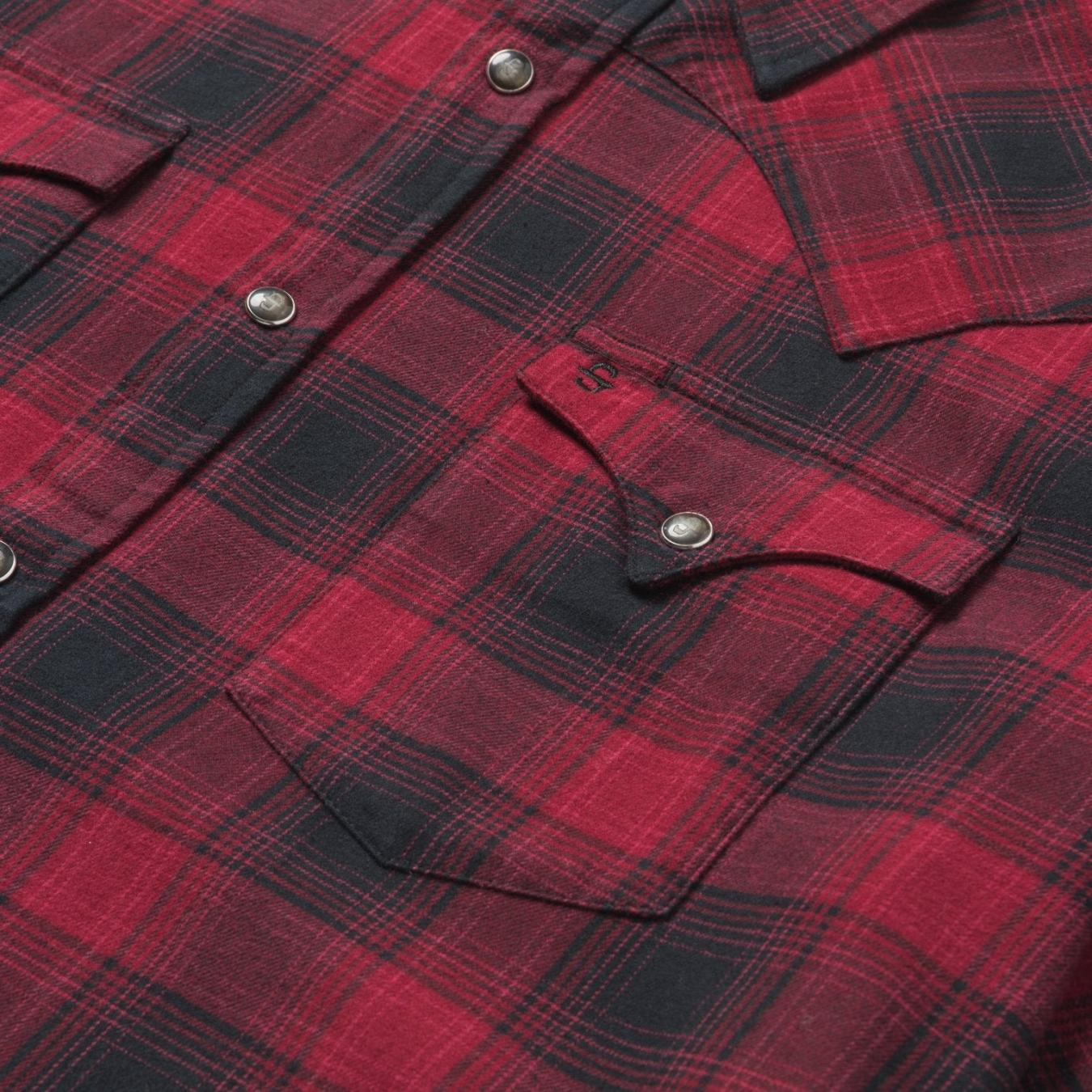 Men Modern Cut | Stetson Brushed Twill Plaid Shirt Black