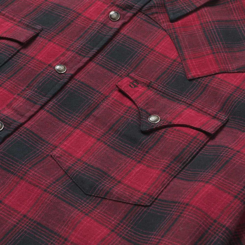 Men Modern Cut | Stetson Brushed Twill Plaid Shirt Black