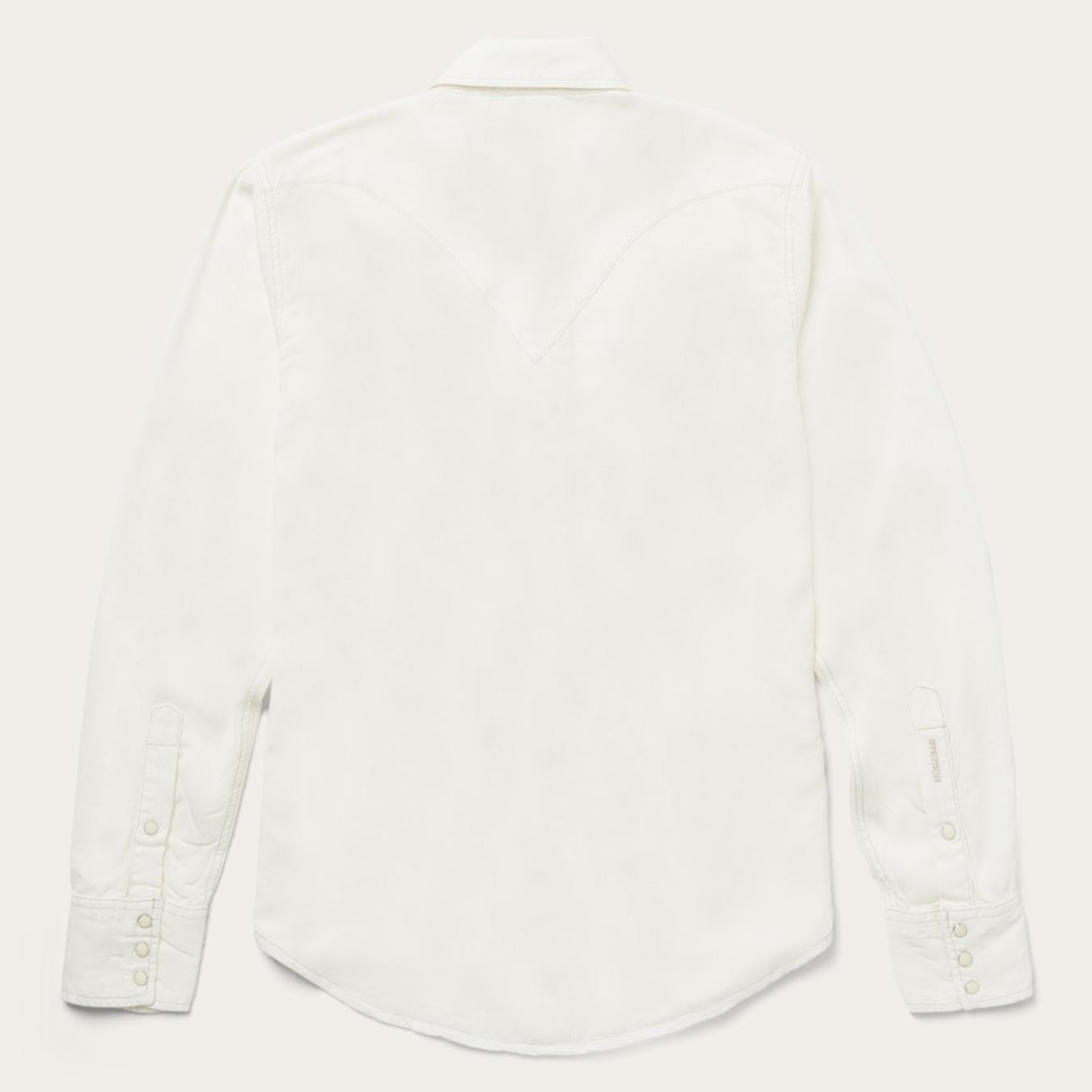 Men Modern Cut | Stetson Cream Twill Shirt White
