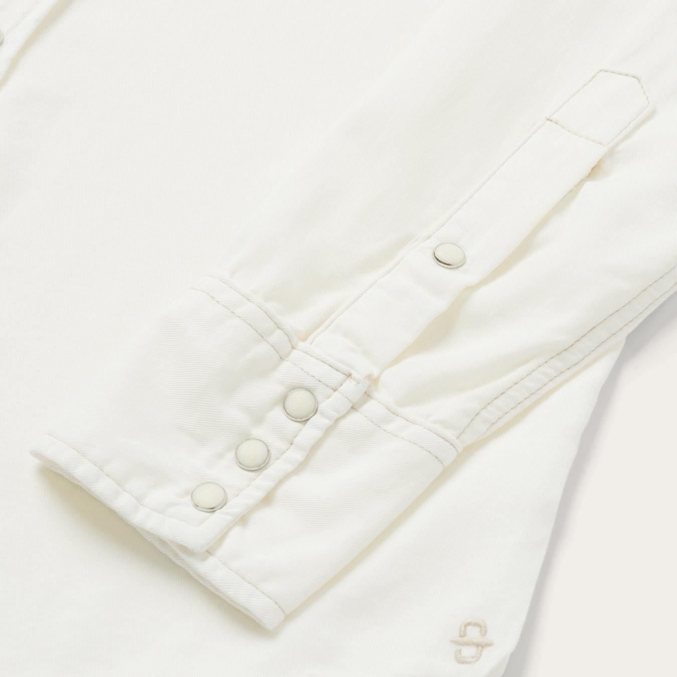 Men Modern Cut | Stetson Cream Twill Shirt White