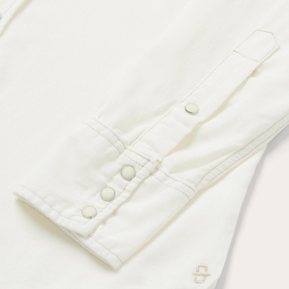 Men Modern Cut | Stetson Cream Twill Shirt White
