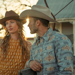 Men Modern Cut | Stetson Desert Horizon Shirt Blue