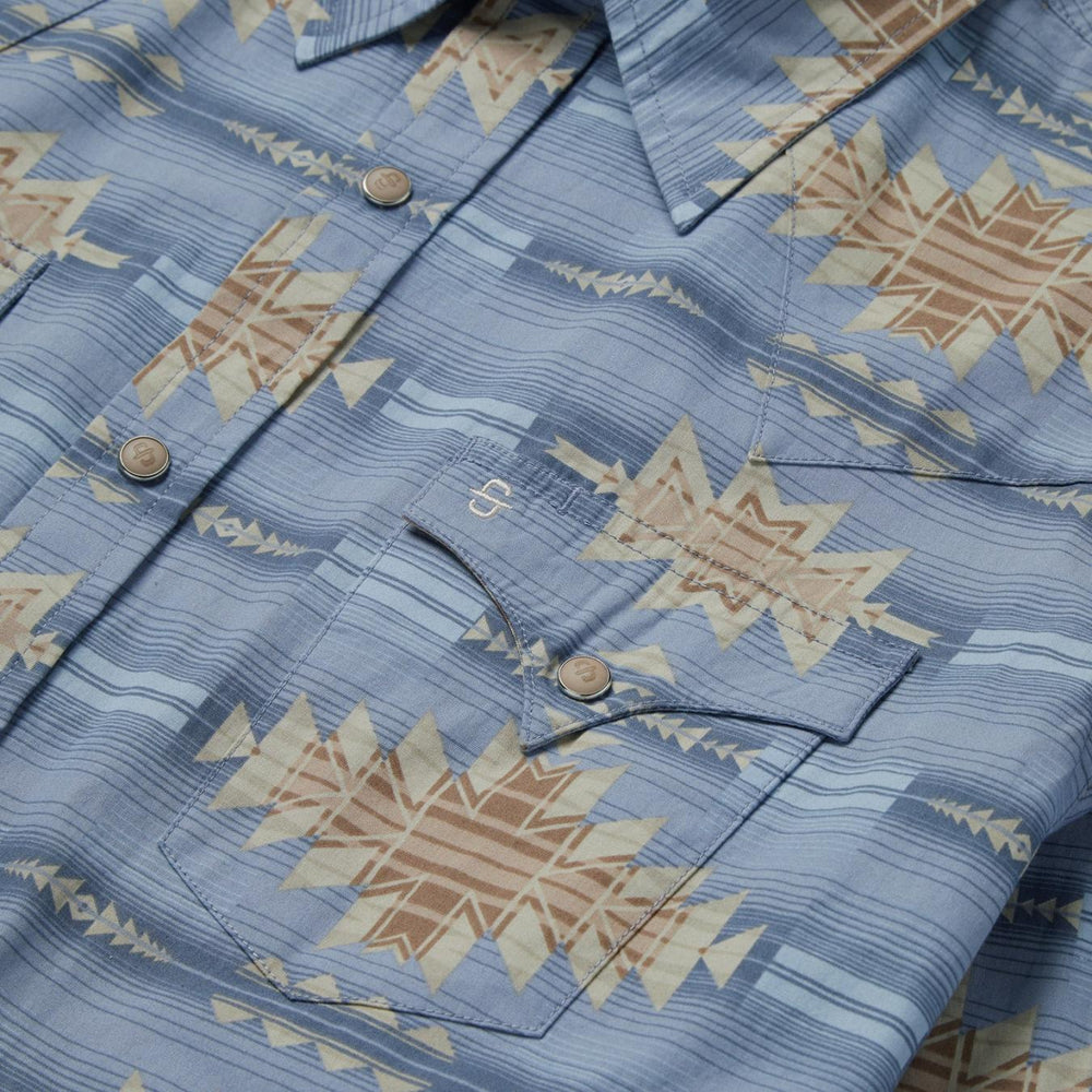 Men Modern Cut | Stetson Desert Horizon Shirt Blue