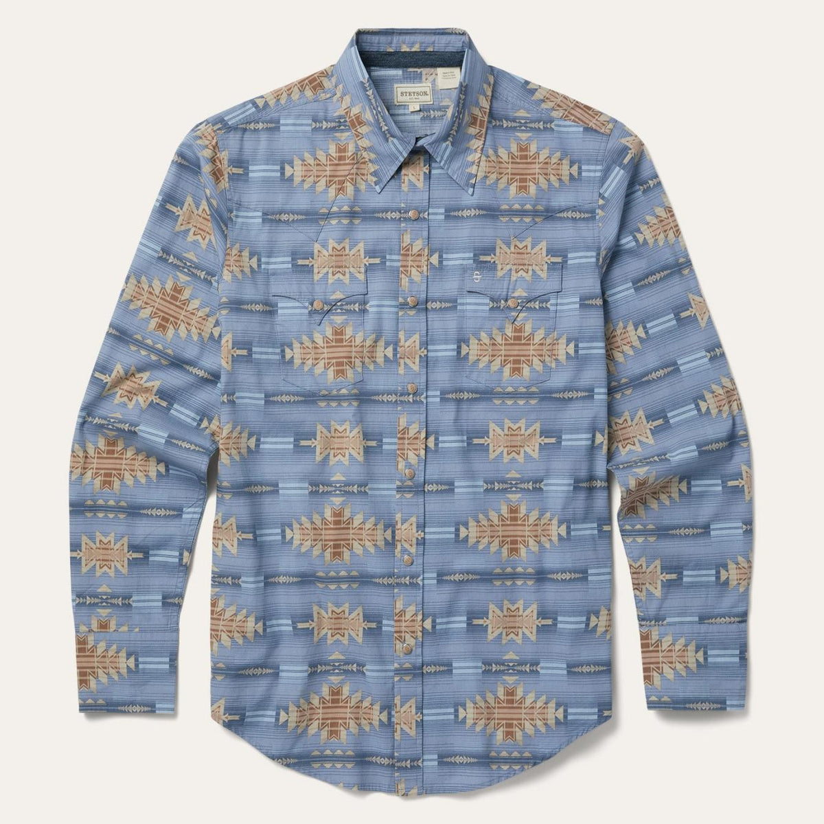 Men Modern Cut | Stetson Desert Horizon Shirt Blue