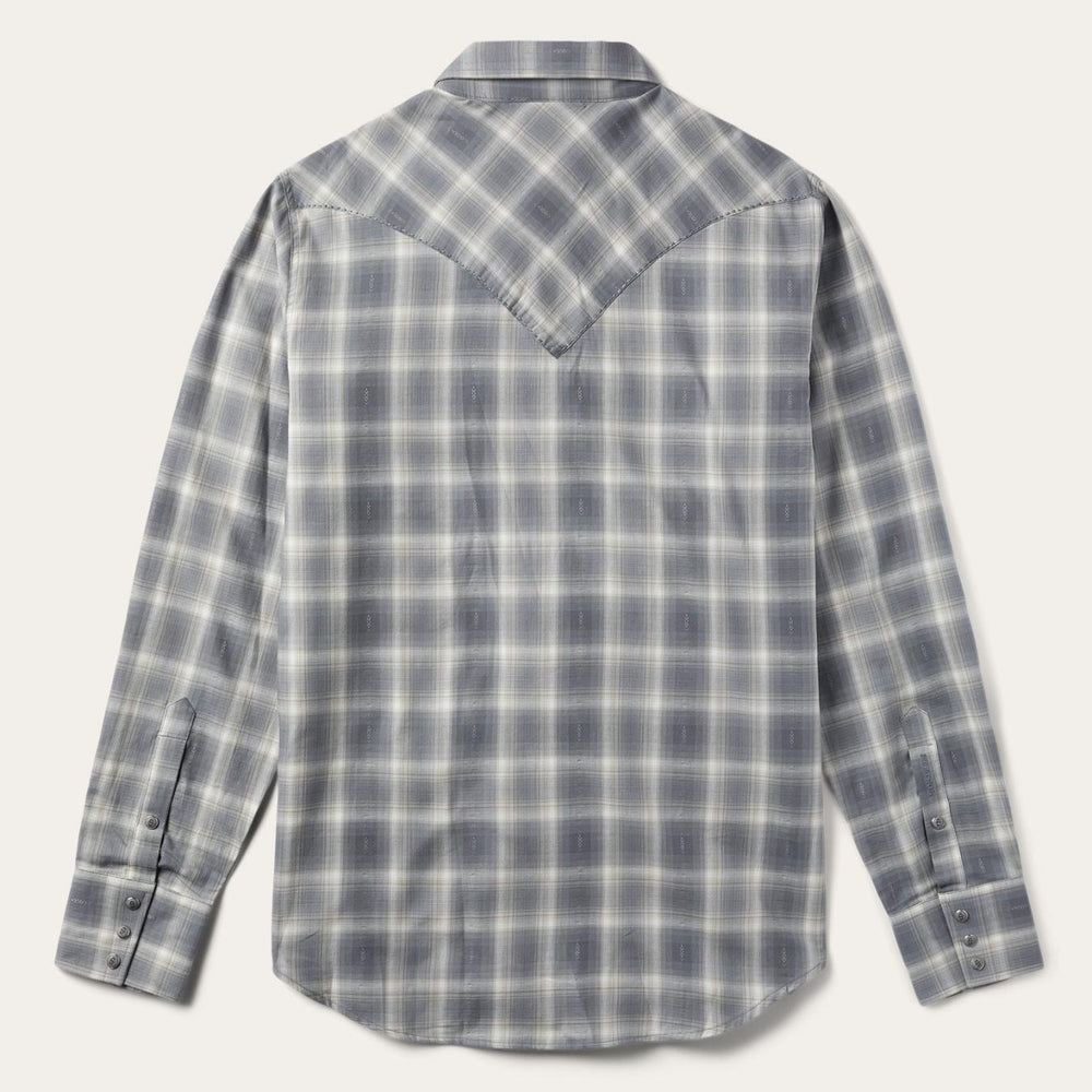 Men Modern Cut | Stetson Dobby Twill Plaid Shirt Brown
