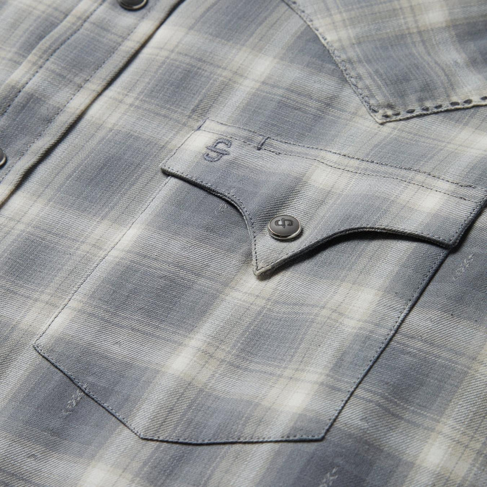 Men Modern Cut | Stetson Dobby Twill Plaid Shirt Brown