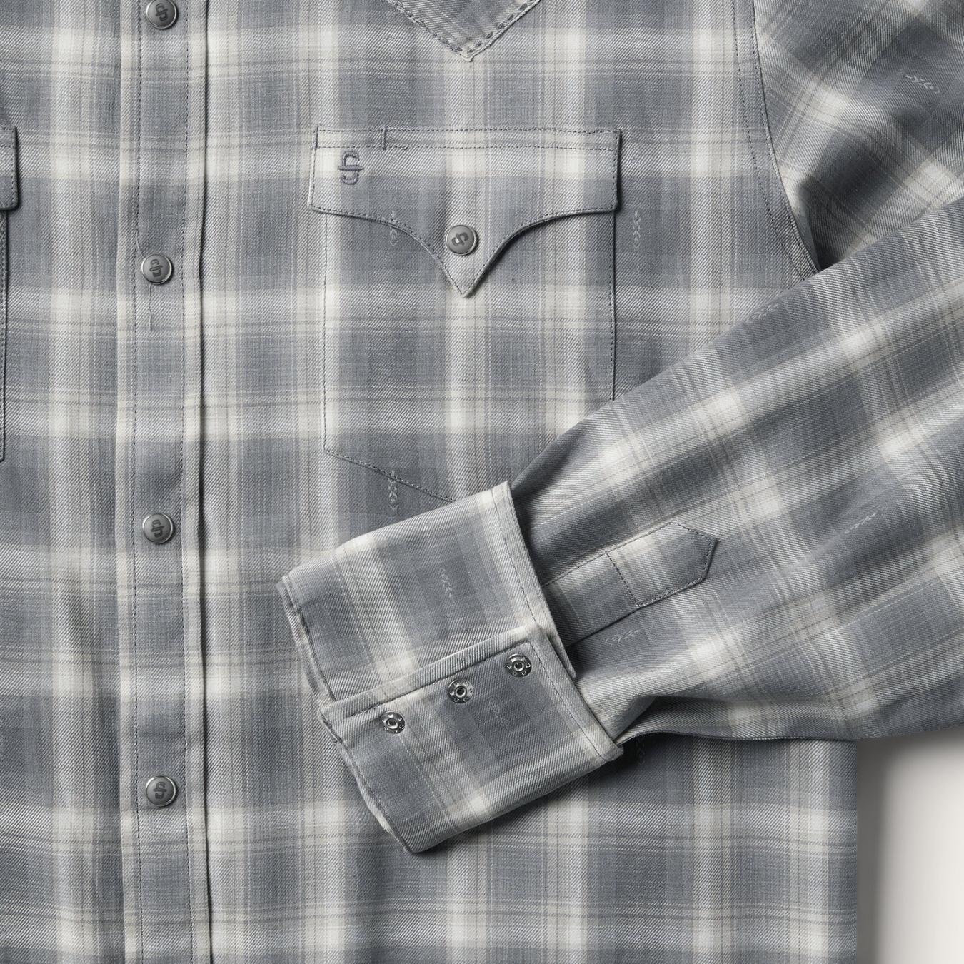 Men Modern Cut | Stetson Dobby Twill Plaid Shirt Brown