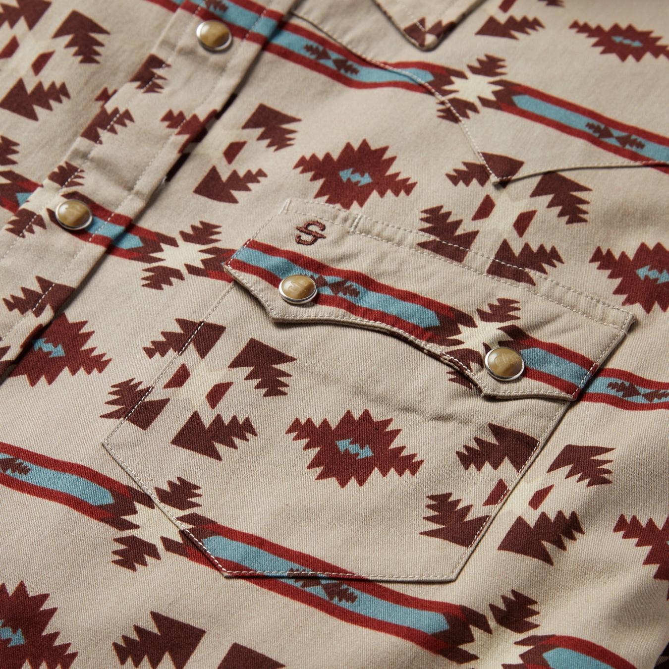 Men Modern Cut | Stetson Gaucho Stripe Shirt Brown