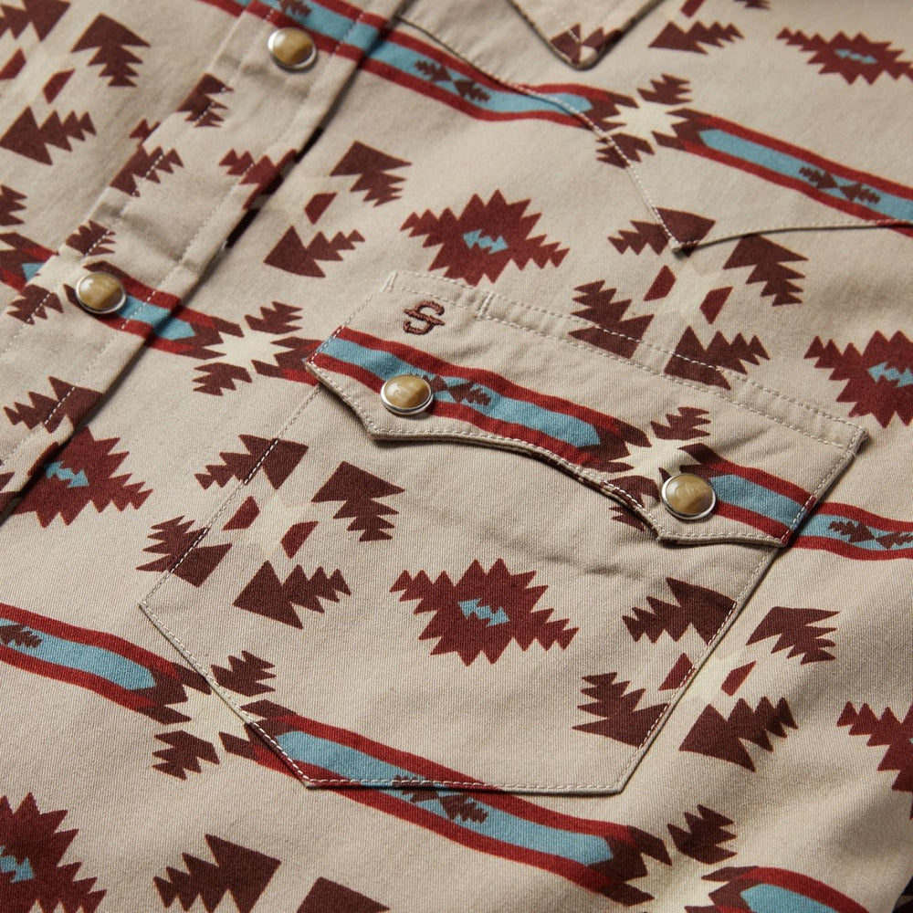 Men Modern Cut | Stetson Gaucho Stripe Shirt Brown