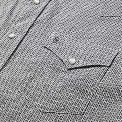 Men Modern Cut | Stetson Grey Geo Print Western Shirt Grey