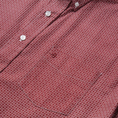 Men Modern Cut | Stetson Micro Print Button-Front Shirt Red